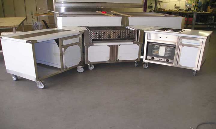 Grillstation fahrbar