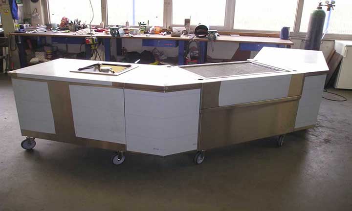 Grillstation fahrbar